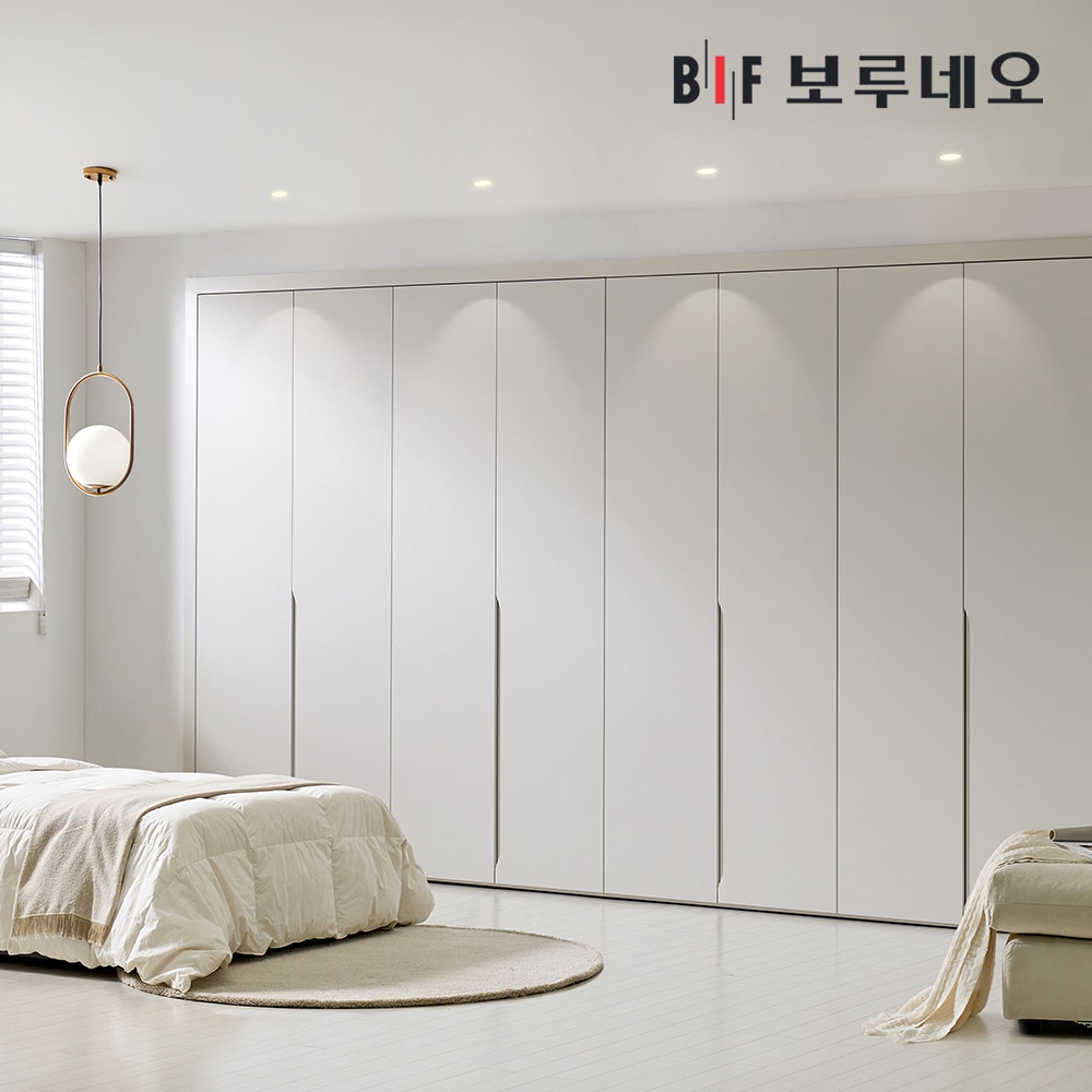 보루네오 하우스 히든하프 여닫이 붙박이장 240~360cm 매립손잡이 E0등급