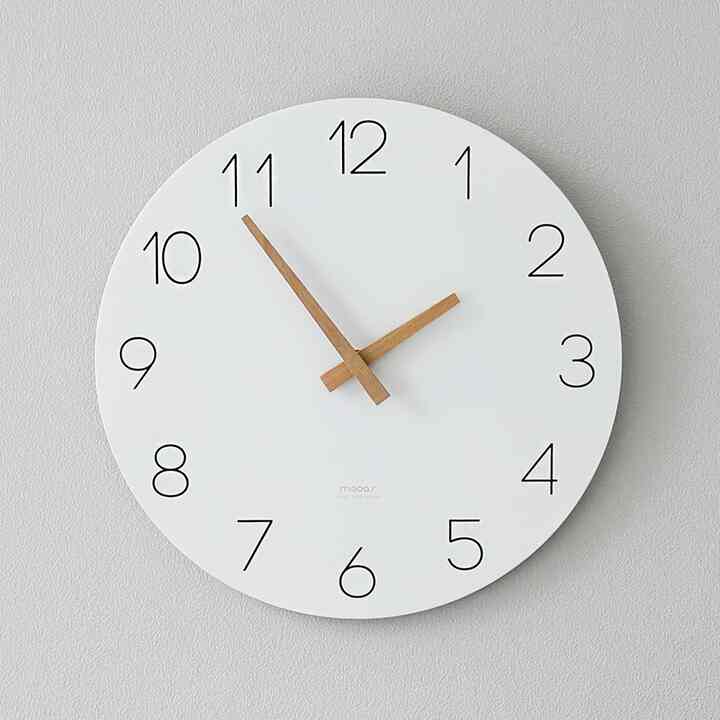 フラットウッド 静音 壁掛け時計 [3色]