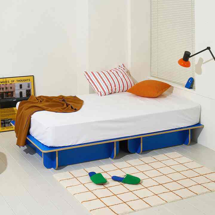 Rund ヘッドボードなし ローベッドフレーム［5色・2サイズ］