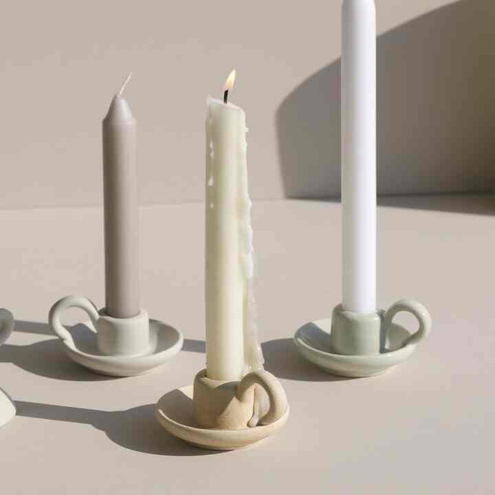 北欧 セラミックキャンドルホルダー