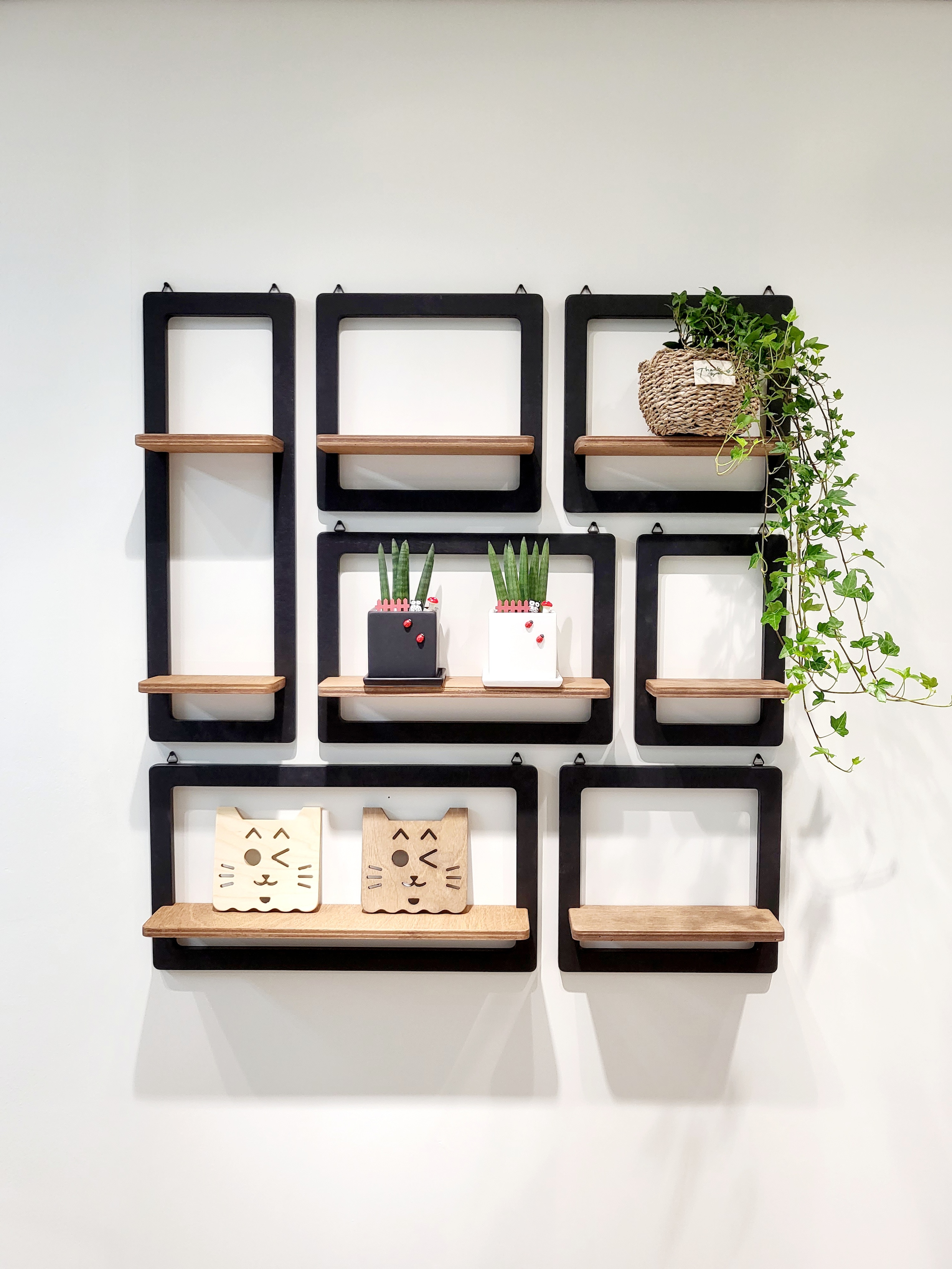 [신상품]그루하우스 무지주 타공 액자형 모던 인테리어 G1 벽선반 수납장