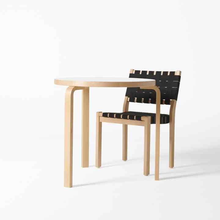 テーブル 90B（d. 75）ホワイト ラミネート