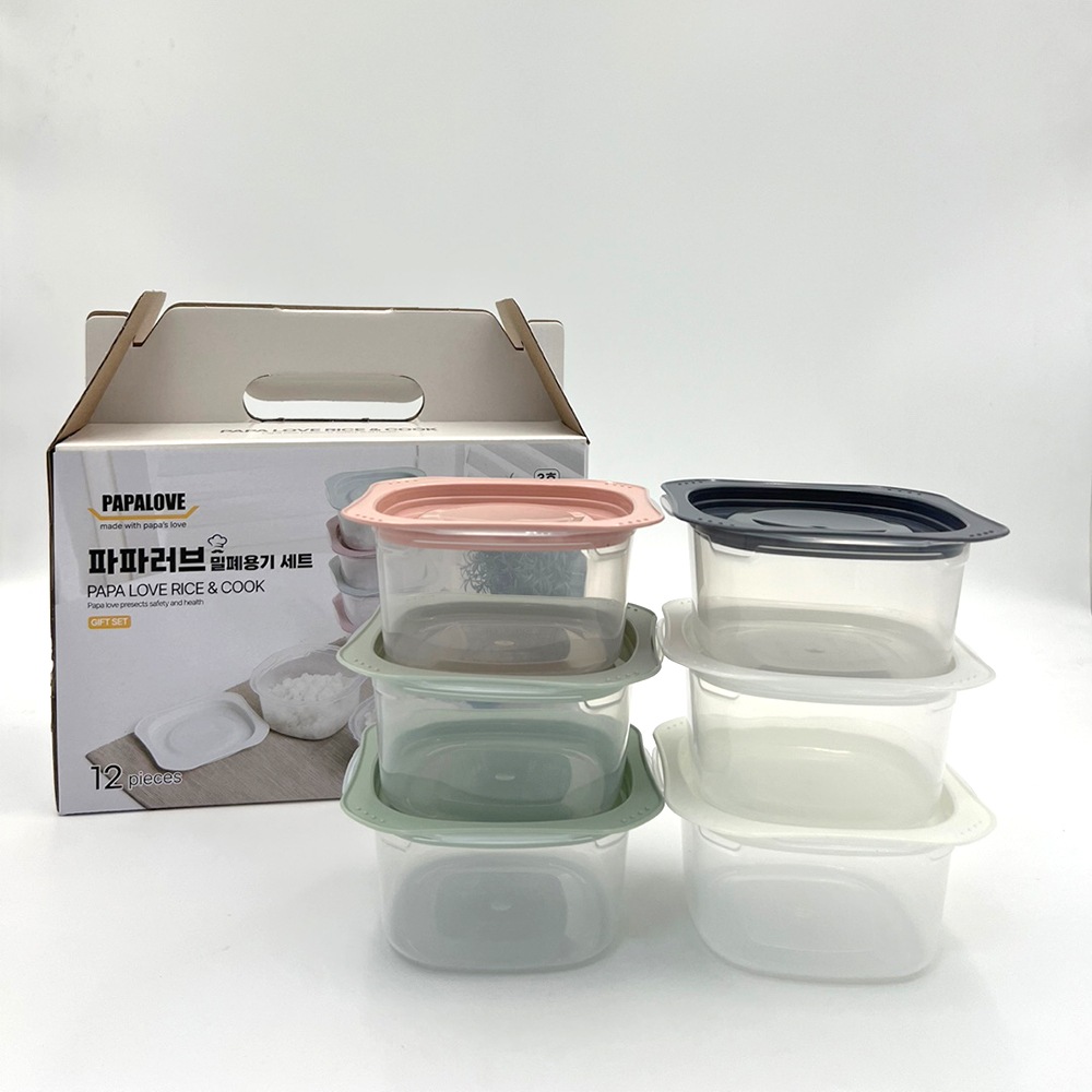 PAPALOVE 파파러브 전자레인지용 밀폐용기 3호 냉동밥 보관용기 300ml