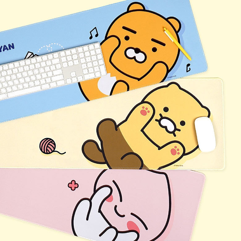 카카오프렌즈 장패드 마우스 키보드 귀여운 캐릭터 게이밍 데스크 라이언 춘식이 어피치