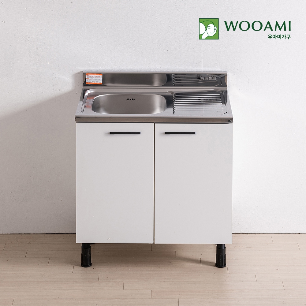 우아미가구 싱크대 800 스텐 개수대 11컬러 주방 리모델링 인테리어 사무실 원룸 탕비실 