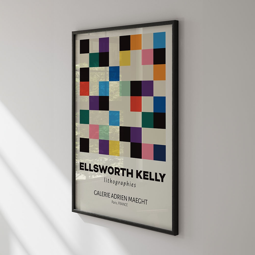 에덴미술 엔조마리 엘스워스켈리 팝아트 일러스트 드로잉 추상화 인테리어 액자_켈리포스터B