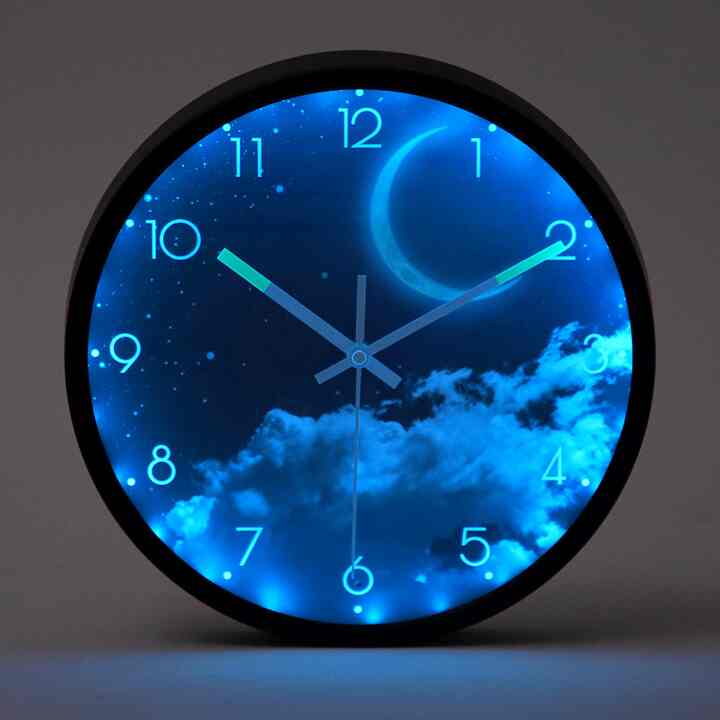 Glow-in-the-Dark Sound-Activated Wall Clock