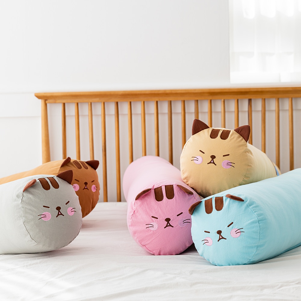 조우니 길냥이 고양이 면 바디필로우 안고자는베개 롱쿠션 롱베개 커버 5color