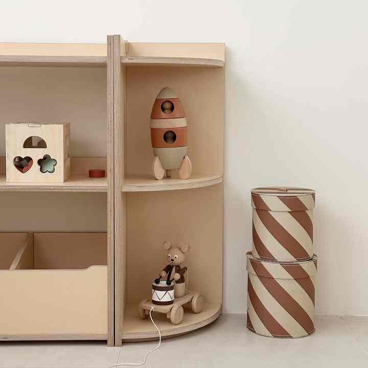 2段 ラウンド シェルフ［14色］