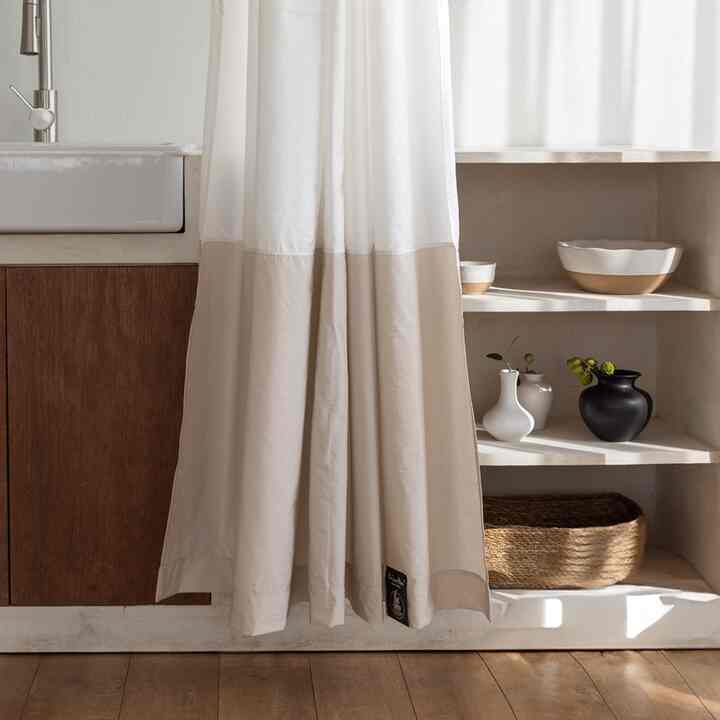 リサイクルシャワーカーテン［5色］