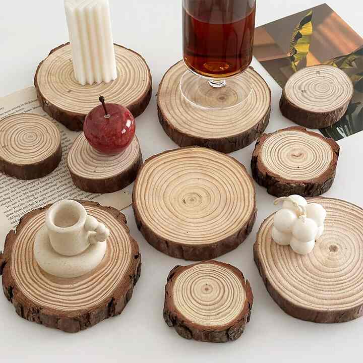 Wood Slice Candle Coaster