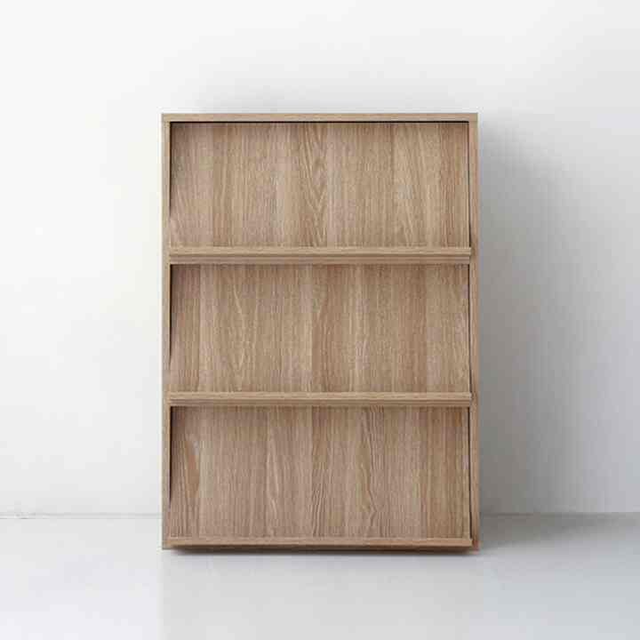 EZBO 雑誌収納付きウッドチェスト 3段