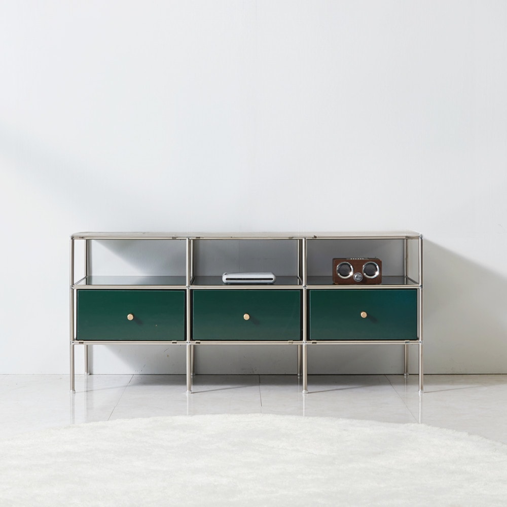 [신상품] 퍼플뉴퍼니처 홈그니처 미드센추리 모듈 서랍 거실장 tv다이 1200 4colors