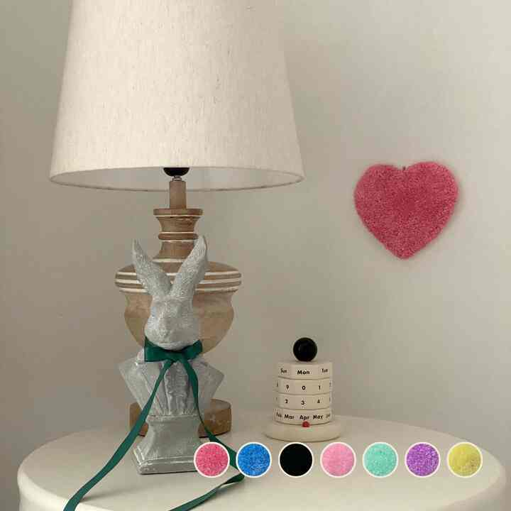 ハート 壁修飾 ウォールデコ［7色］