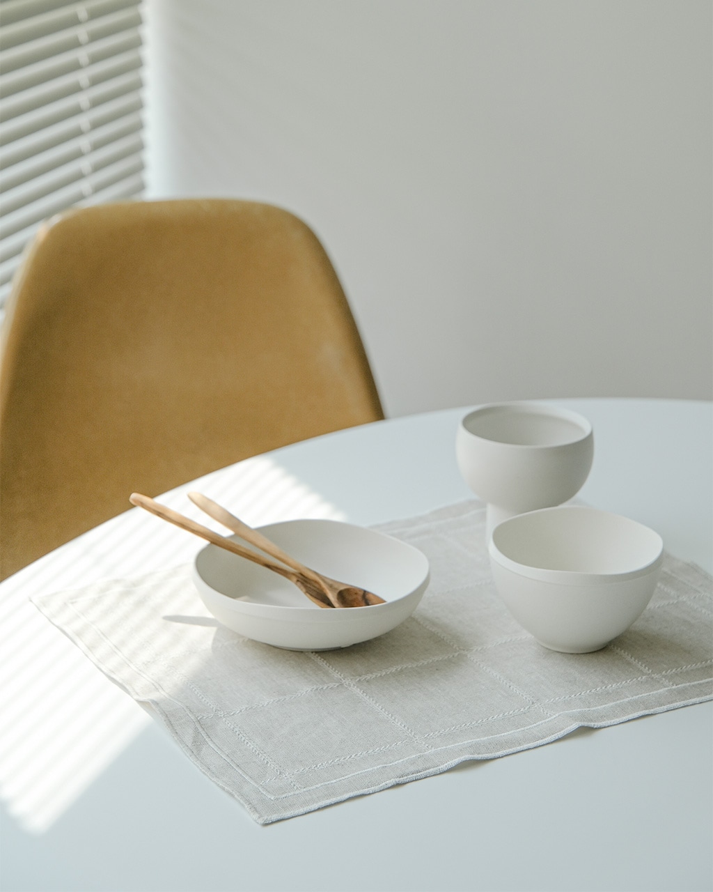 해브페이브 스퀘어 리프 린넨 키친크로스 (내추럴) 가전덮개 테이블매트 신혼 집들이선물