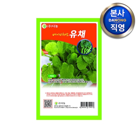 식물 > 베이비 (샐러드) 유채 씨앗 10g . 무소독 베란다 텃밭 채소 씨 종자 | 오늘의집 쇼핑