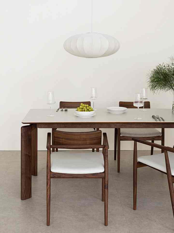 Abel walnut porcelain ダイニングテーブル［8色・6サイズ］