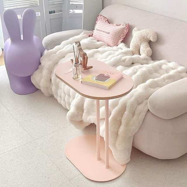 Slim C-Side Sofa Table