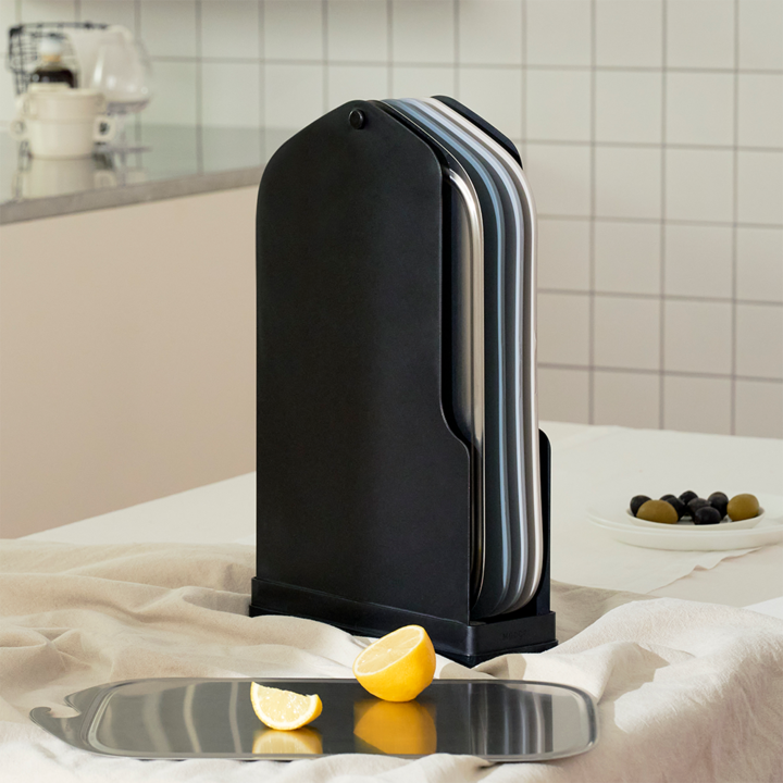 カッティングボード ブラックエディション セット（TPU3枚・ステンレス・ホルダー）