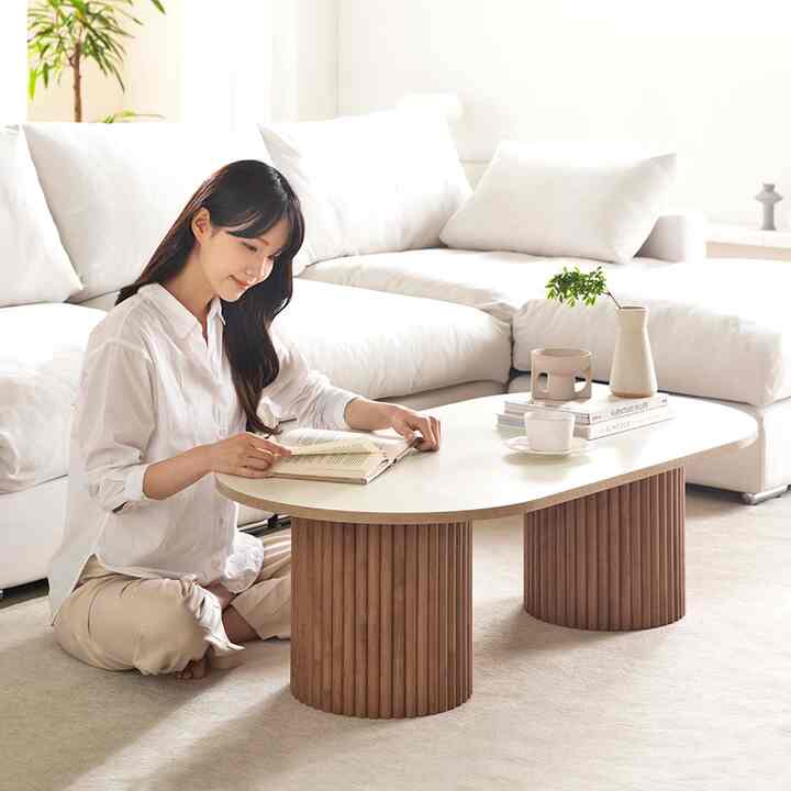 Sculpted Wood Coffee Table