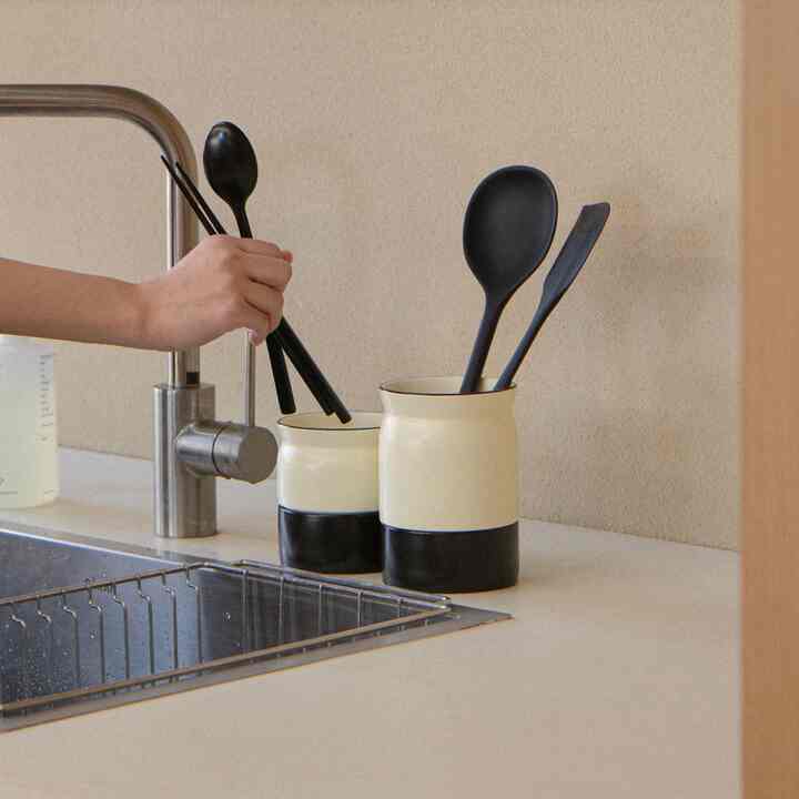 The Objet キッチンツールスタンド 2点セット