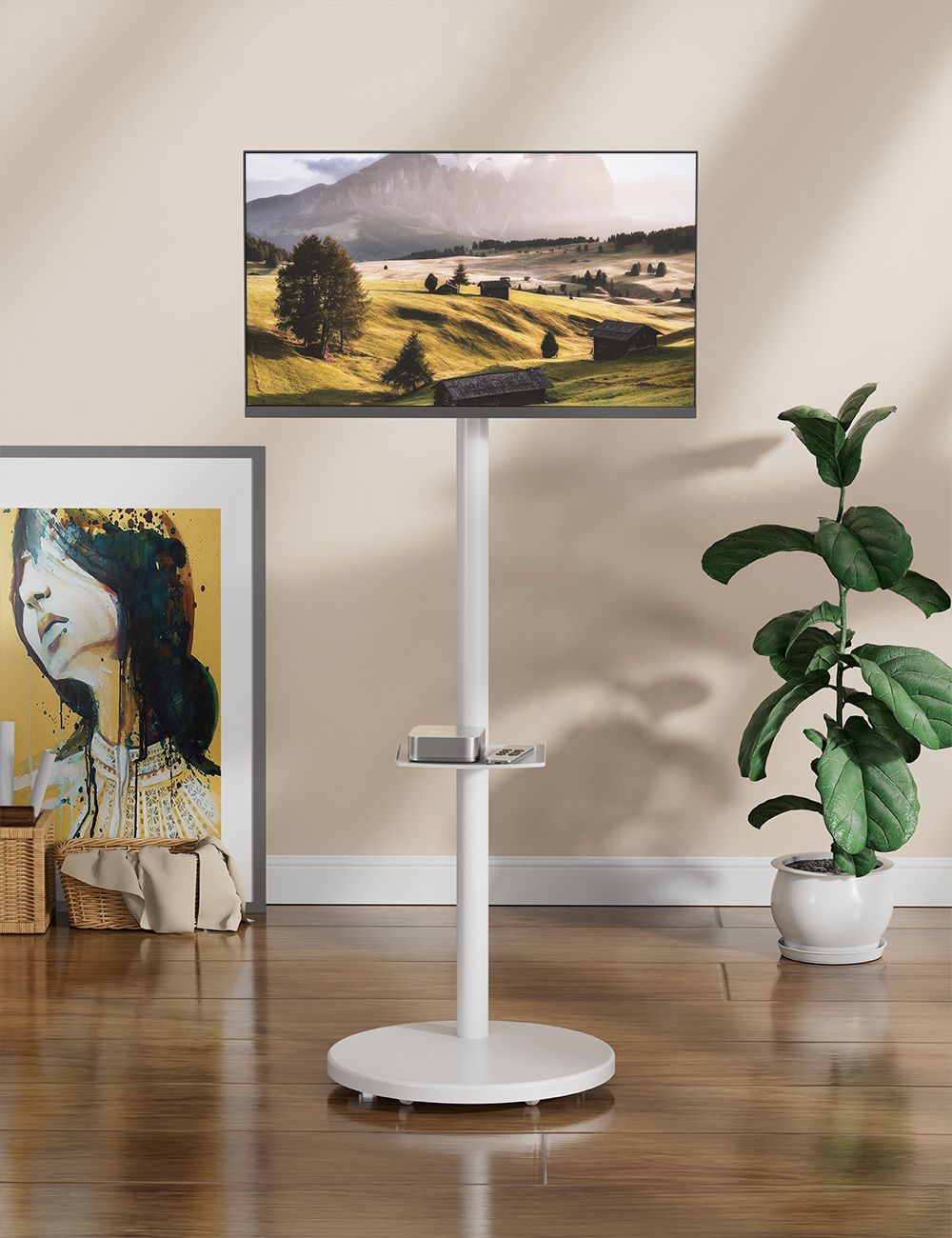 오마이 인터네셔널 이동식 티비거치대 좌우회전 M5/M7/삼텐바이미/룸앤 호환 32,43인치