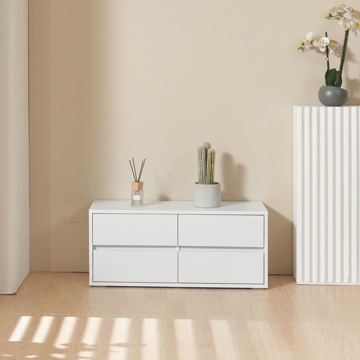 여백과나무 베리 800-2단 서랍거실장 원룸tv다이 좌식화장대 3COLOR