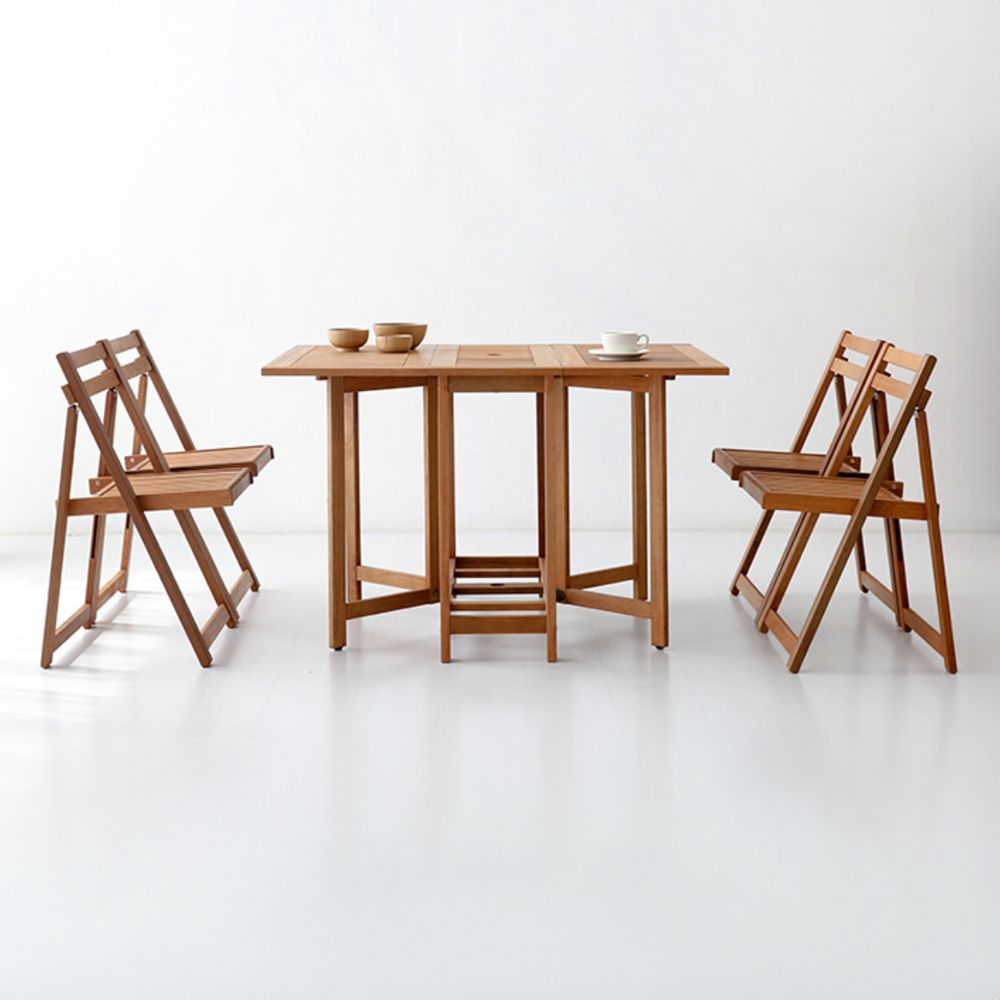 마켓비 KEMIE 4인 원목접이식테이블세트 XL4110ST 2288.7934 