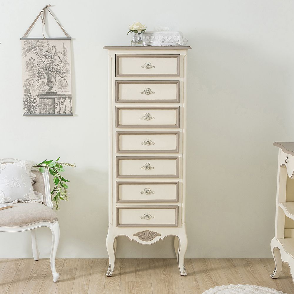 [신상품] 인뎀바움 프렌치 엔틱 7단 서랍장 수납장 원목 엔틱 가구