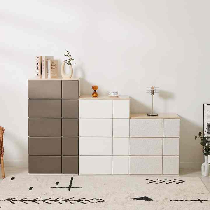 Luna Fit チェスト L 5段［2種・3色］