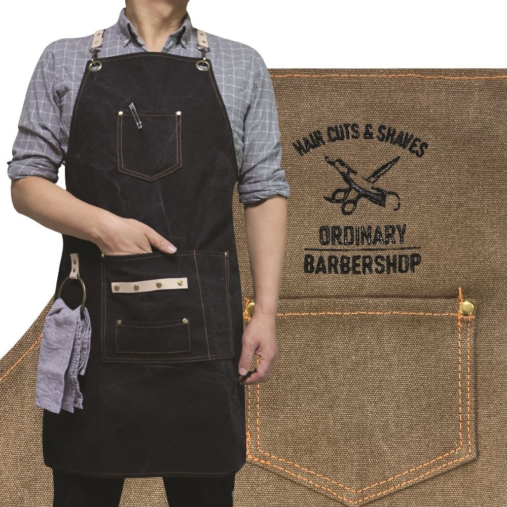 [신상품]리스테이 무료자수각인 _ 링타입 빈티지 바리스타 앞치마 M/L/XL 5colors 카페 공방 미용