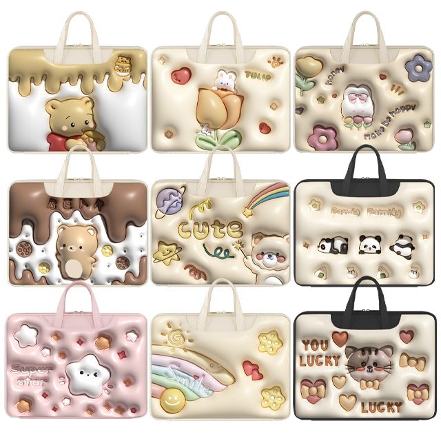 봉글리 3D 일러스트 입체 패턴 아이패드 노트북 파우치 가방 맥북 갤럭시탭 에어 프로 LG 그램