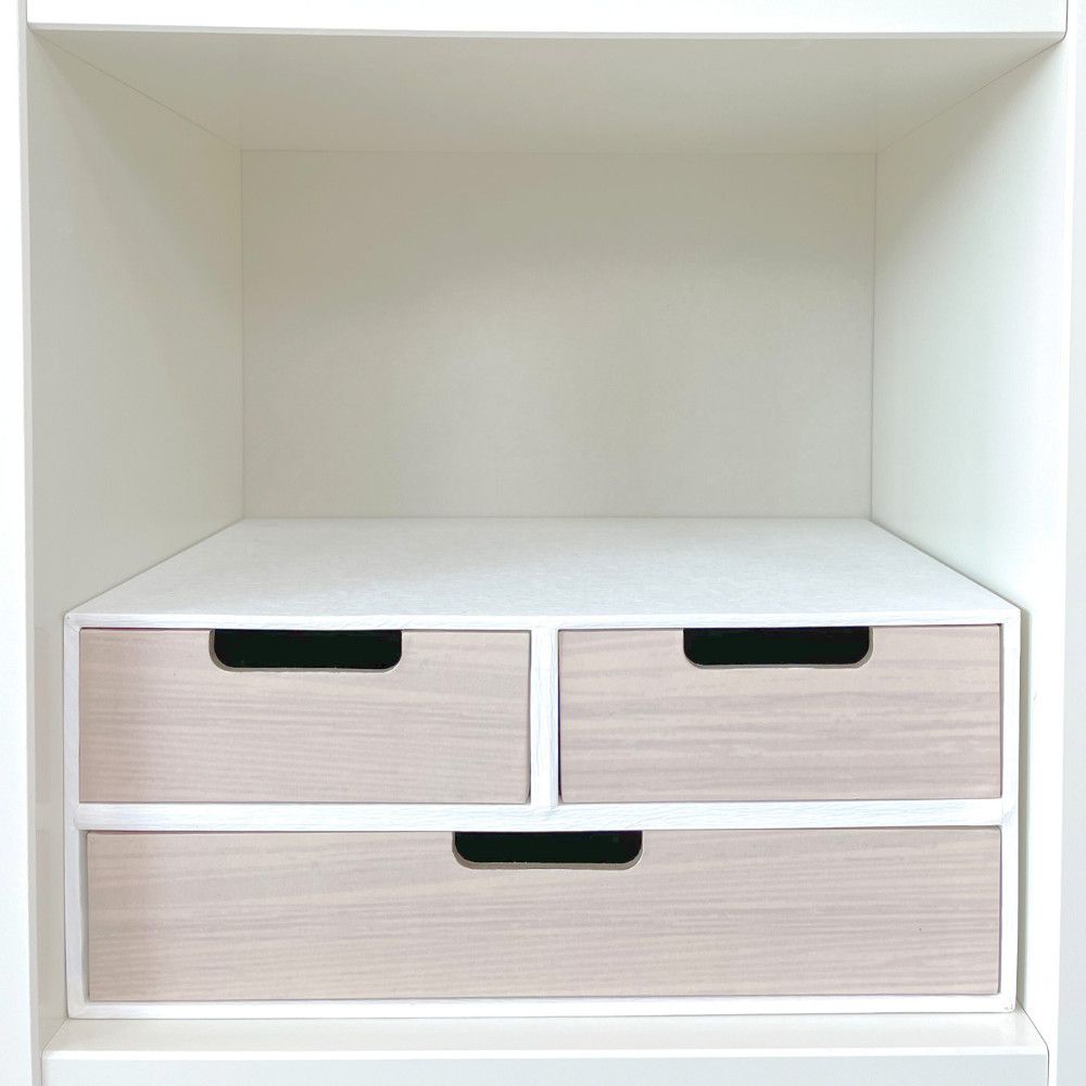 리빙앤기빙 리버서블 인서트 서랍 한샘 책장 호환 2단 화이트 (한 제품으로 2가지 색상 연출)