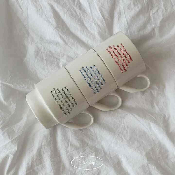 french lettering マグカップ 330ml［3色］