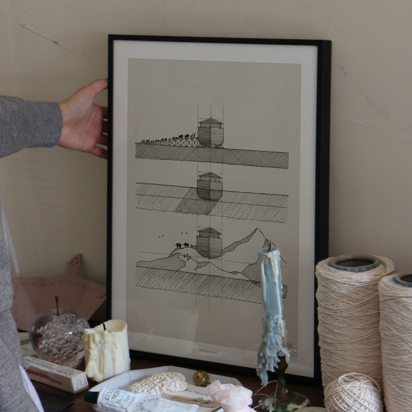 할렐루야샵 노아의 방주 A. 창세기 - 마이카 마틴 작품 성경 말씀 포스터 액자