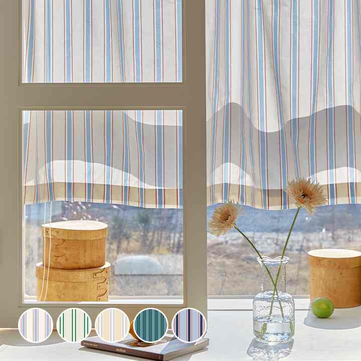 Vintage Mansion 純綿 目隠しカーテン［5色・2サイズ］