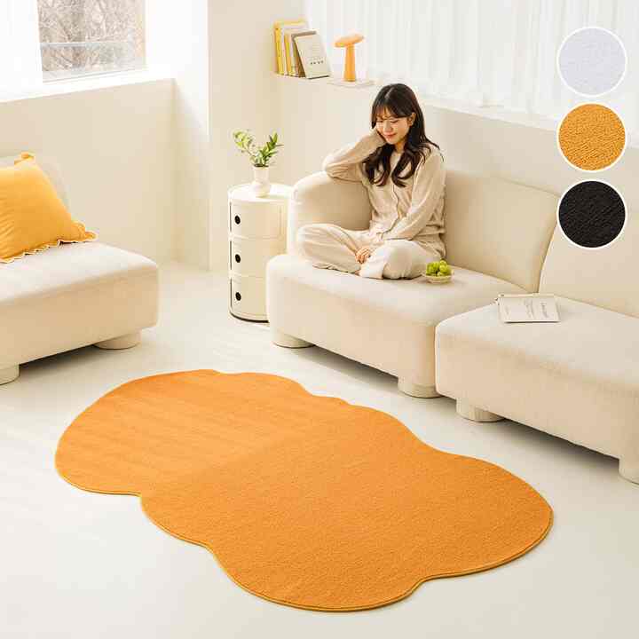 洗濯できる雲ラグ［3色・4サイズ］