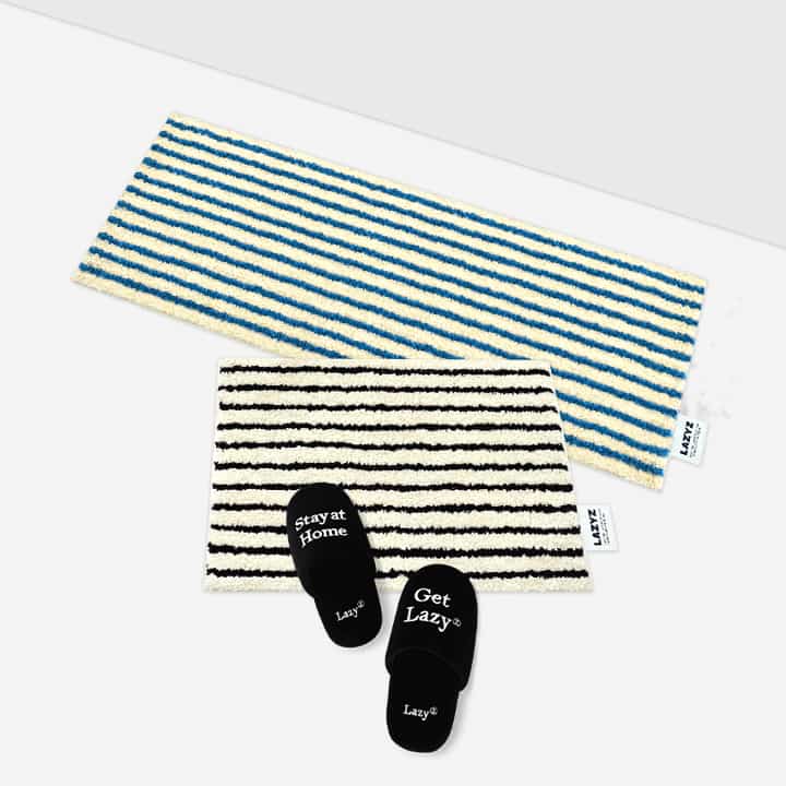Striped Bath & Kitchen Rug