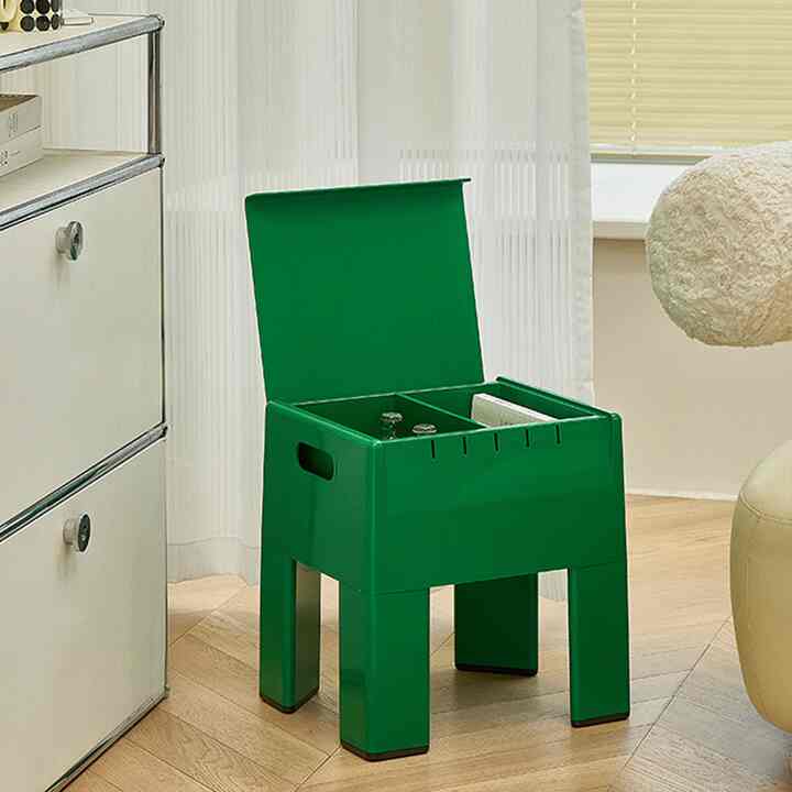 キャビネットスツール 収納チェア［4色］