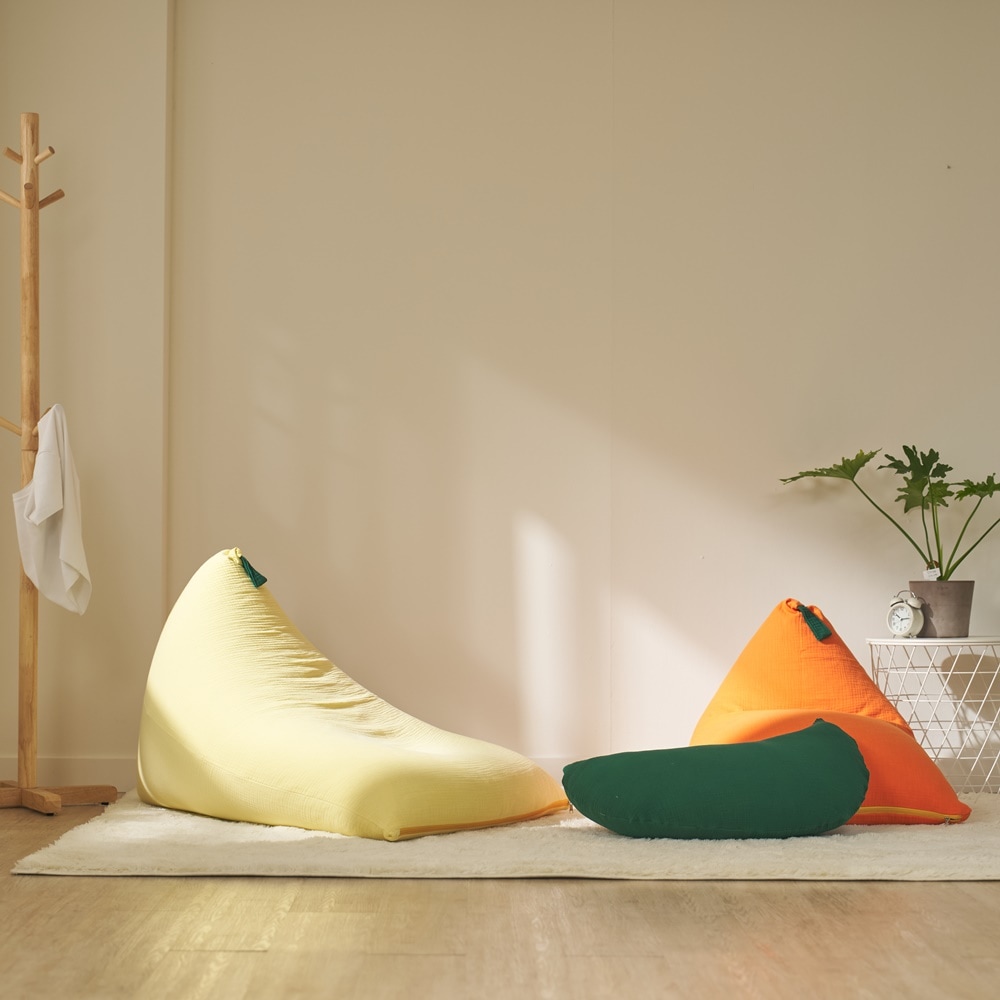 [신상품]패브릭스토어 쥬시 거즈면 빈백 1인용 소파 4컬러