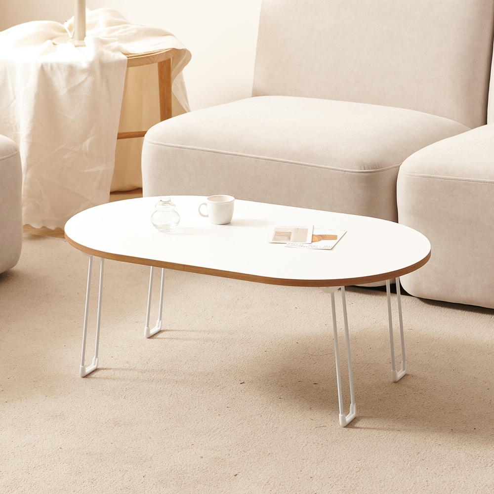 델리아리빙 LPM 노트북 라운드 접이식 테이블 L사이즈(800480) 5color (보호캡 증정)