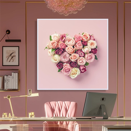 신원액자랜드 파스텔 장미 그림 하트 장미꽃 로즈데이 성년의날 부부의날 연인 선물 인테리어 액자