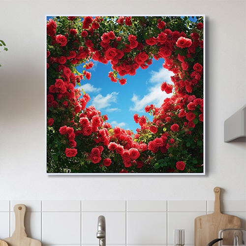 신원액자랜드 하늘 장미 그림 하트 장미꽃 로즈데이 성년의날 부부의날 연인 고백 선물 인테리어 액자