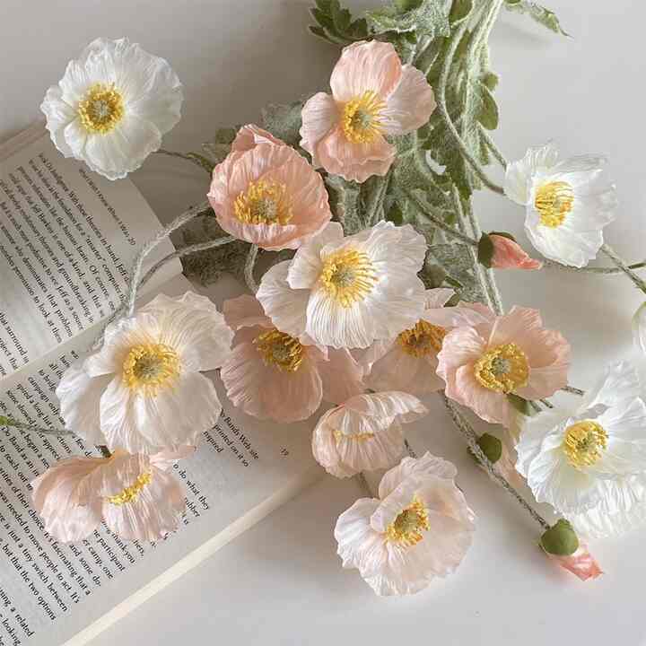 ポピー シルクフラワー ケシ ヤンキビ 造花［10色］