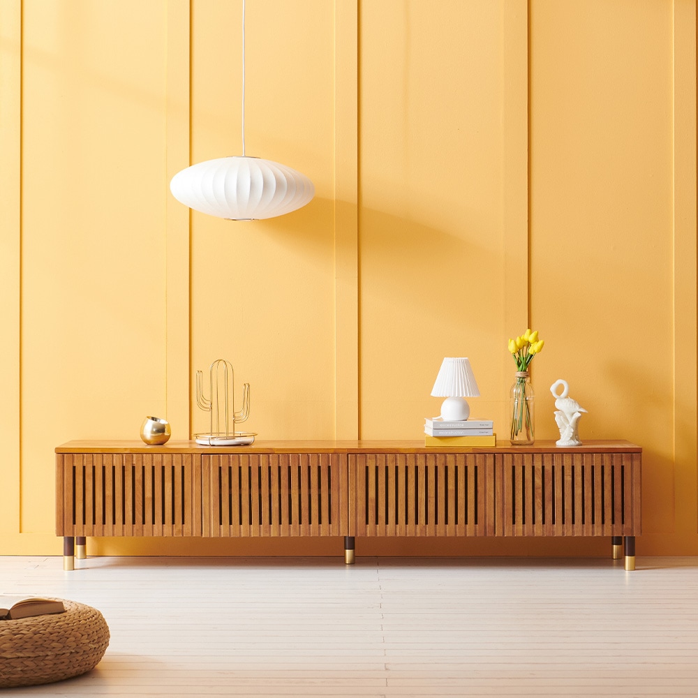 리홈 라칸 버티컬 대형원목거실장 티비다이2000