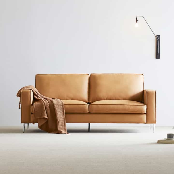 baum 天然皮革 3人掛けソファ［3色］