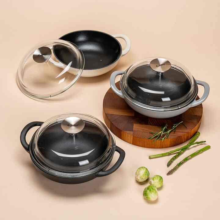 Black Iron Baby Wok 18cm 鍋（本体＆蓋）