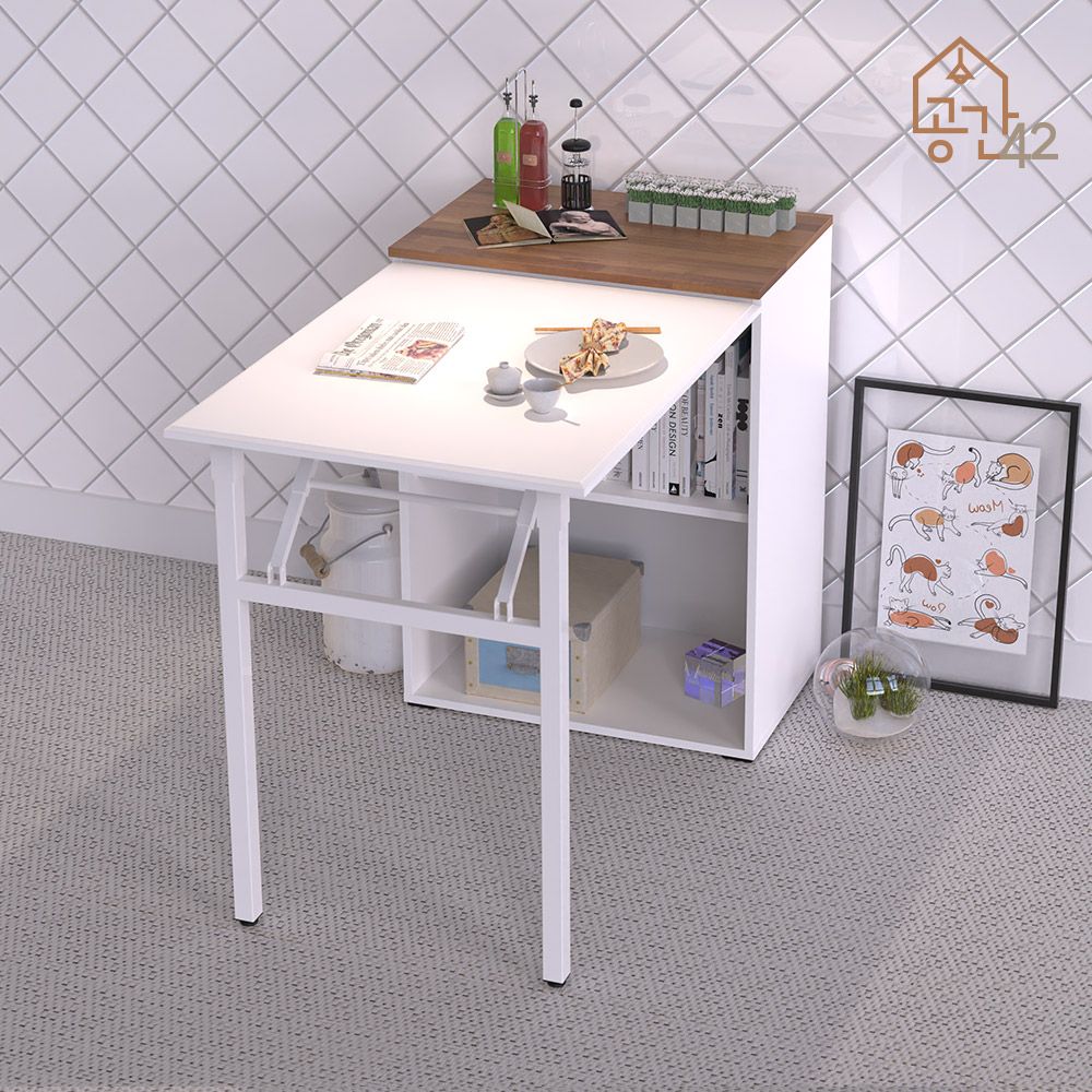 공간사이 아론 800 소형 접이식 식탁 2colors 