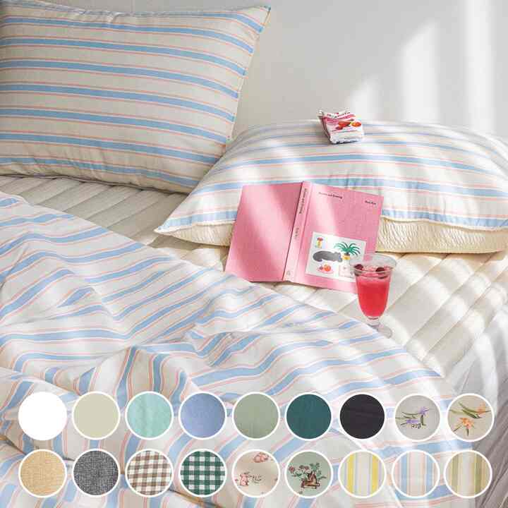 シアサッカー掛け布団セット［22色］