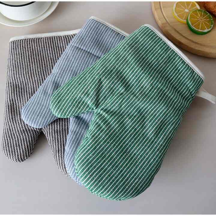 Cozy ストライプ キッチン ミトン 2枚セット［3色］